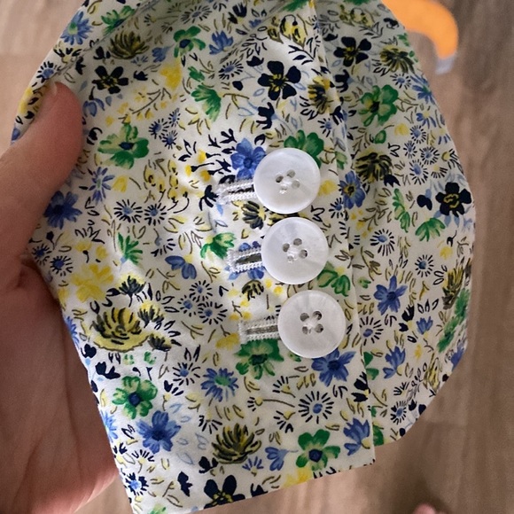 Talbots NWT cotton ditsy floral summer blazer size 14 business casual office - Picture 6 of 14